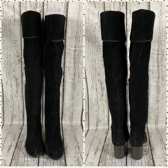 Coconuts By Matisse “Piper” Black Suede Knee High Heeled Boots Sz 6.5 NWOB - Picture 3 of 6